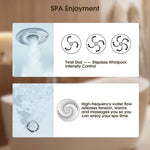 Nuvia Verano Freestanding Whirlpool Air Bubble LED Massage Bathtub