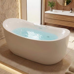 Nuvia Verano Freestanding Whirlpool Air Bubble LED Massage Bathtub