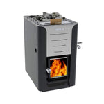 Harvia 20 ES Pro Wood Sauna Stove with Water Tank & Sauna Stones, 24.1KW