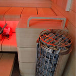 Harvia Cilindro UL Certified Electric Sauna Heater with Xenio CX45 Digital Control Panel & Sauna Stones