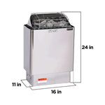Harvia KIP UL Certified Electric Sauna Heater with Xenio CX170 Digital Control, WiFi Remote Control & Sauna Stones