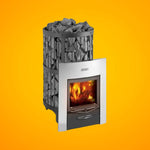 Harvia Legend Duo Wood Burning Sauna Stove/Fireplace Combo with Sauna Stones