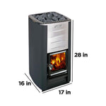 Harvia M3 16.5KW Premium Wood-Burning Sauna Heater Stove with Sauna Stones