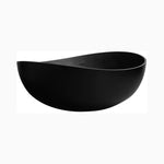 Nuvia 63-Inch Modern Freestanding Single-Piece Matte Black Finish Stone Resin Bathtub