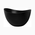 Nuvia 63-Inch Modern Freestanding Single-Piece Matte Black Finish Stone Resin Bathtub