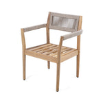 Alora Premium 5-Piece Outdoor Acacia Wood Patio Furniture Set With Braided Dining Chairs, Cushions, And Dining Table