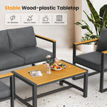 Pamapic 4 Pieces Modern Patio Conversation Sets with Cushion