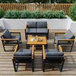 Pamapic 4 Pieces Modern Patio Conversation Sets with Cushion