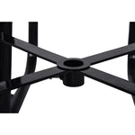 Large 46-Inch Stylish Square Steel Picnic Table W/ Thermoplastic Coating & Umbrella Hole