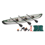 Sea Eagle 3-People TC16 High Pressure All Drop Stitch Inflatable Travel Canoe 16FT