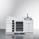Summit Oasis Wet Bar Kitchenette With Countertop, Beverage Center, And Fully Assembled Cabinetry